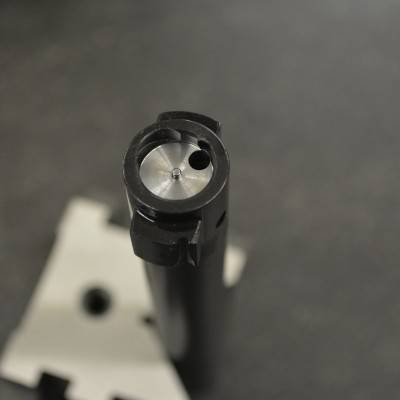 Striker pin bushing installed